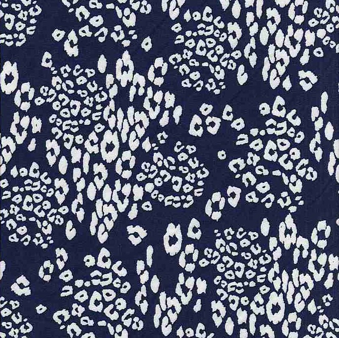 DTY Brushed Print Fabric,Color Navy