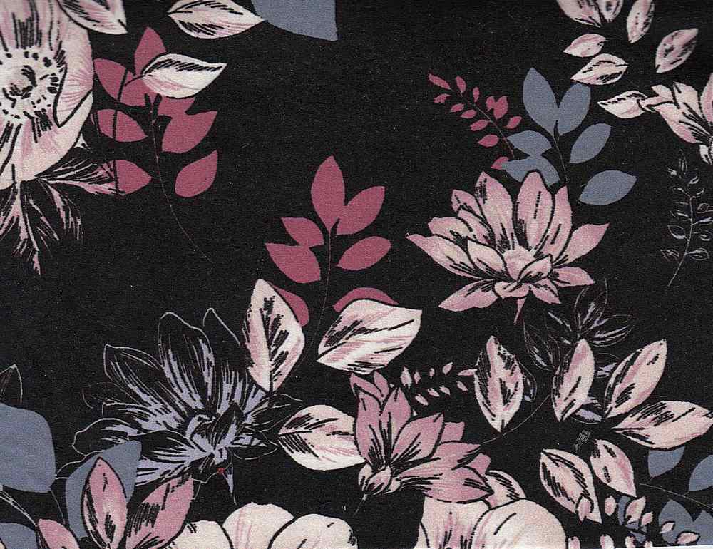 BP20055-12949AO / BLACK / DTY DOUBLE BRUSHED PRINT BP20055-12949-AO