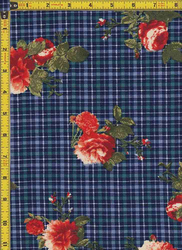 BP26055-14351B / BLUE / DTY BRUSHED PRINT - 14351B
