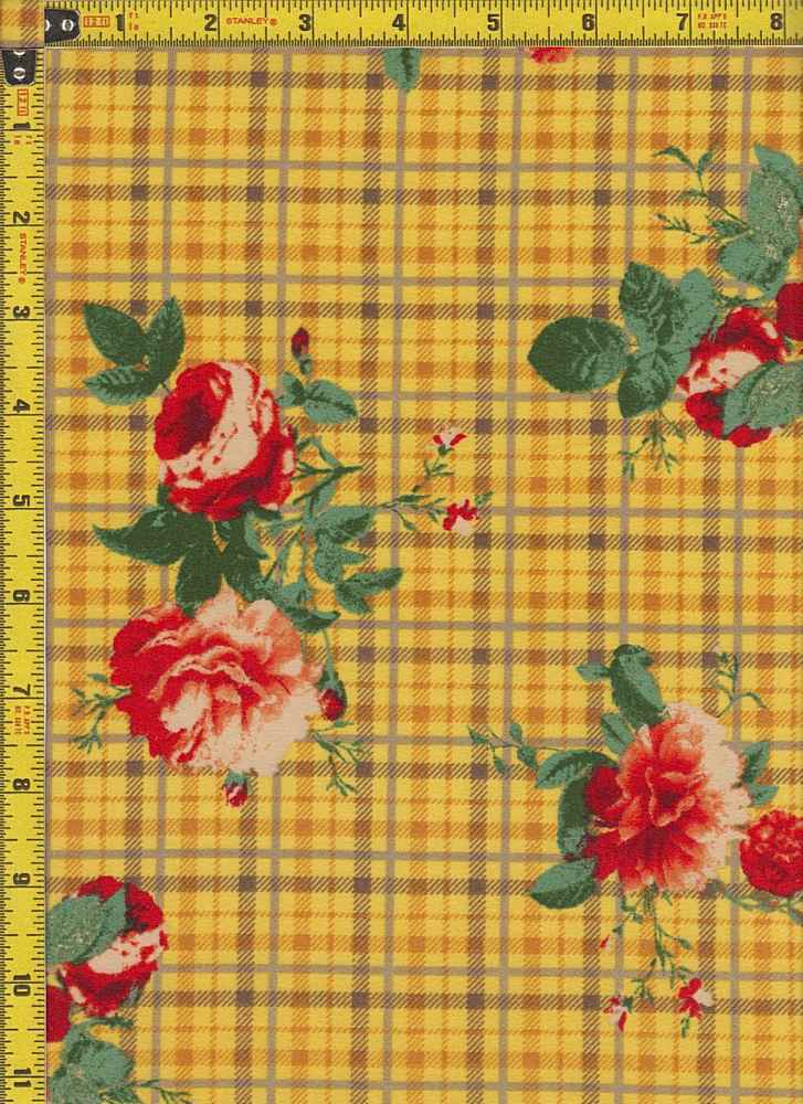 BP26055-14351B / YELLOW / DTY BRUSHED PRINT - 14351B