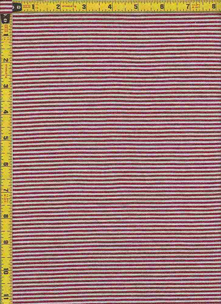 BP70116 / IVORY/WINE / BABY FRENCH TERRY PIN STRIPES