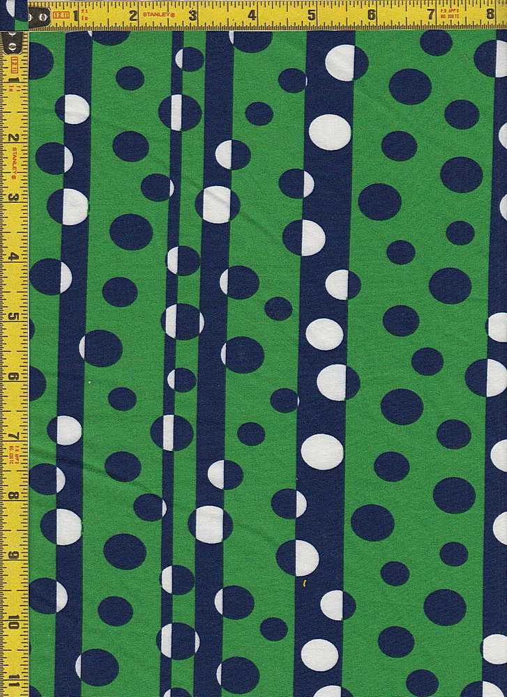 BP29055-20988B / GREEN/NAVY / DTY BRUSHED DOT PRINT-20988B
